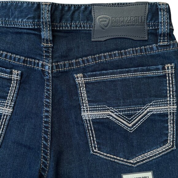 NEW Rock & Roll Denim Men's Bravo High Rise Tapered Bootcut Jeans (32x34) - Picture 7 of 9